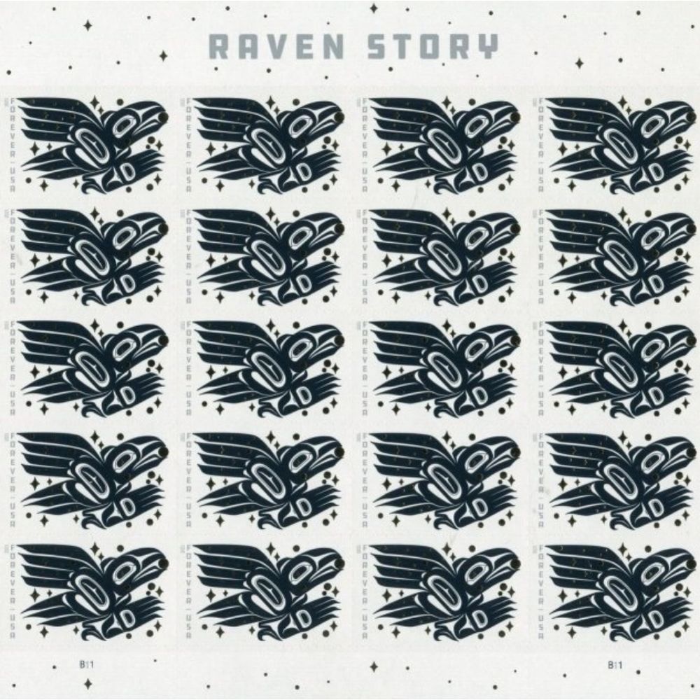100 Raven Story 2021 Native Forever Postage Stamps USPS Wedding Invitations Card